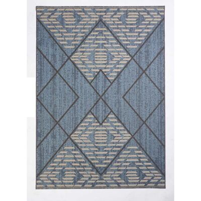 Outdoor-Teppich 123 x 180 cm KINCA EX Blau aus Polypropylen