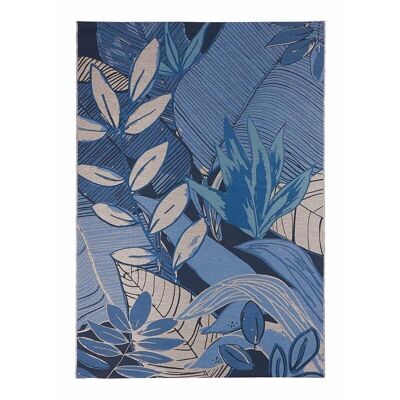 Outdoor-Teppich 123 x 180 cm SIBISC EX Blau aus Polypropylen