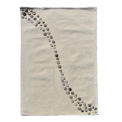 Living room rug 240x340cm NOSTRAL Beige. Handmade wool rug