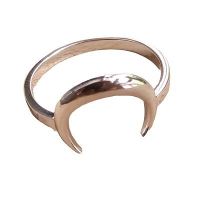 Zierlicher Ring aus 925er Sterlingsilber in Mondphasenform