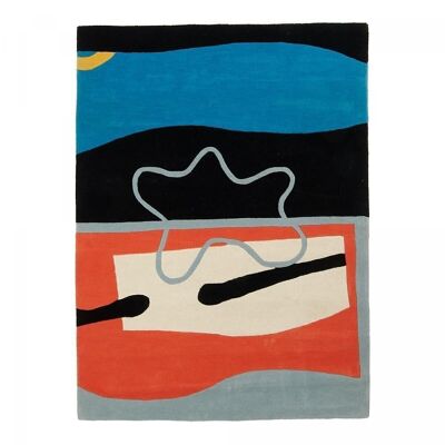 Designer rug 130x180cm COLORALA Multicolor. Handmade wool rug
