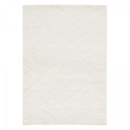 Tapis salon 120x170cm NAFO 1 Blanc en Polyester