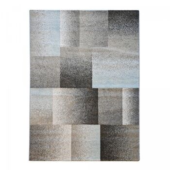 Tapis salon 80x150cm DERBY Bleu en Polypropylène 1