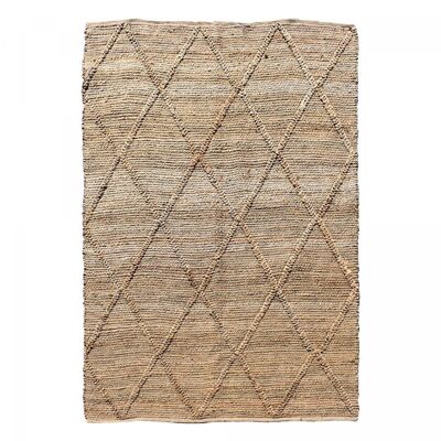 Tapis kilim 200x290cm KL JUTE LOSANGE Crème. Tapis artisanal en Jute