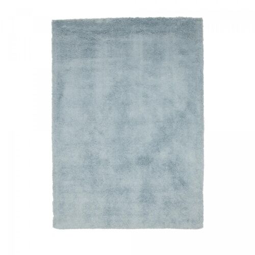 Tapis shaggy 60x110cm SG CHIC Bleu. Tapis artisanal en Polyester