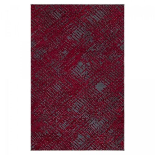 Tapis salon 200x290cm TEREMIDE RELIEF Rouge en Polyester