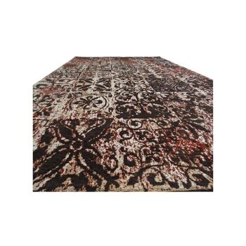 Tapis kilim 170x240cm LINIT Marron. Tapis artisanal en Polyester 5