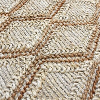 Tapis jute 200x290cm JUTICA Beige. Tapis artisanal en Jute 5