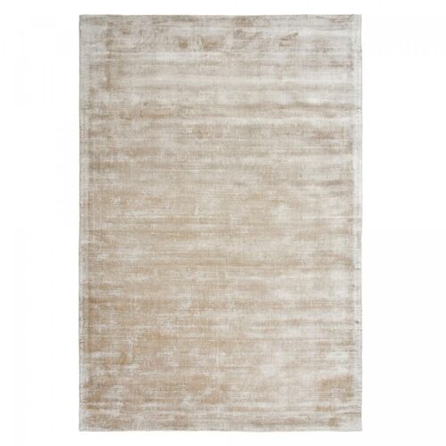 Tapis salon 170x240cm NEO LUXE Ecru. Tapis artisanal en Viscose