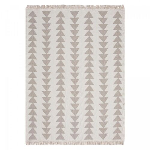 Tapis kilim 80x150cm BERBI REVERSIBLE Beige en Coton