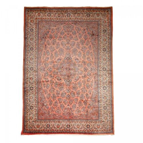 Tapis salon 338x486cm SAROUGH Rouge. Tapis artisanal en Laine