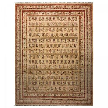 Tapis salon 302x387cm RUBIN Beige. Tapis artisanal en Laine