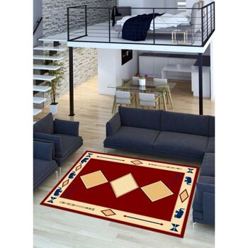 Tapis salon 200x300cm CHOBAY 8 Rouge en Polypropylène 2