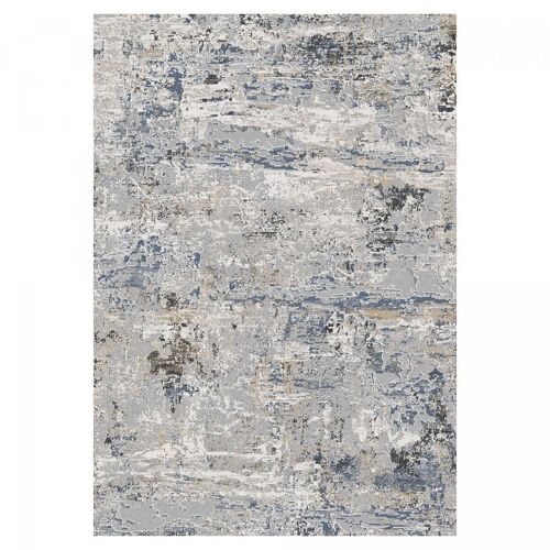 Tapis salon 150x220cm ELAA Gris en Polyester