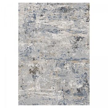 Tapis salon 150x220cm ELAA Gris en Polyester 1