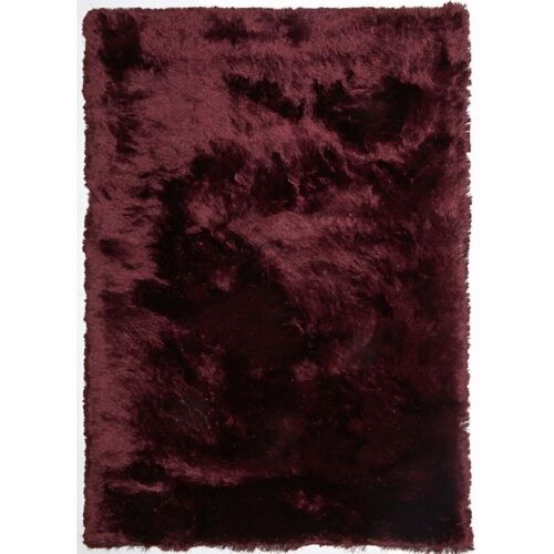 Tapis shaggy 100x100 rondcm SG FIN Violet. Tapis artisanal en Polyester