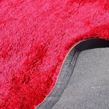 Tapis shaggy 200x290cm SG LUXE Rose. Tapis artisanal en Polyester 5