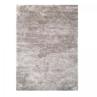 Tapis shaggy 200x290cm SG LUXE Argent. Tapis artisanal en Polyester