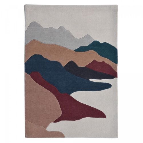 Tapis salon 200x290cm PAPOSO Beige. Tapis artisanal en Laine