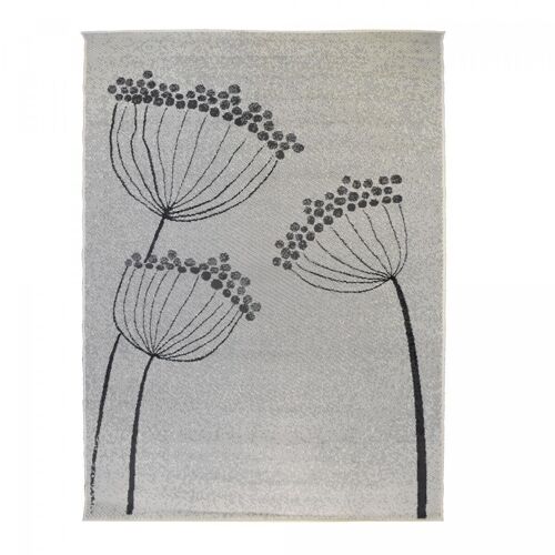 Tapis salon 120x170cm PRINTEMPS Crème en Polypropylène