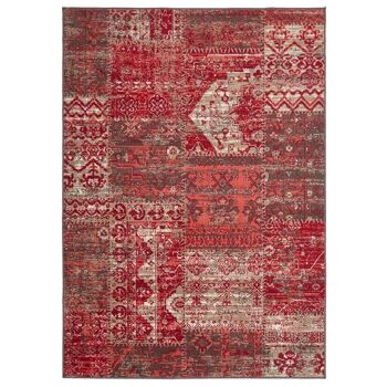 Tapis salon 120x170cm BC PATCHWORK Rouge en Polypropylène