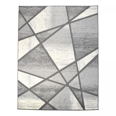 Tapis salon 120x170cm AROS Gris en Polypropylène