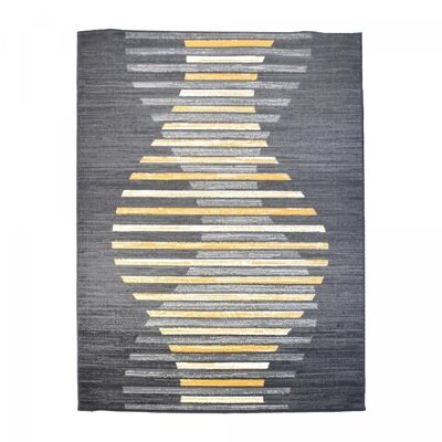 Living room rug 120x170cm LAHEL Gray in Polypropylene