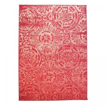 Tapis salon 120x170cm TRANBY Rouge en Polypropylène 1