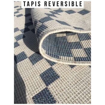 Tapis exterieur 80x150cm BC GEA REVERSIBLE Bleu en Polypropylène 4