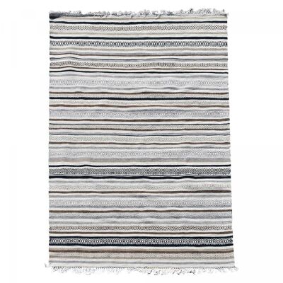 Tapis kilim 240x340cm KM LALALO Beige. Tapis artisanal en Laine