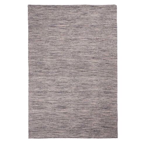 Tapis kilim 200x290cm COTORY Gris. Tapis artisanal en Coton