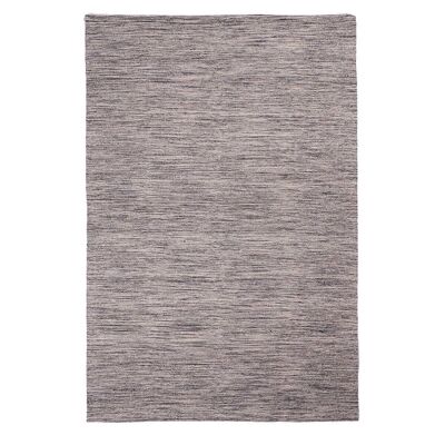 Tapis kilim 200x290cm COTORY Gris. Tapis artisanal en Coton