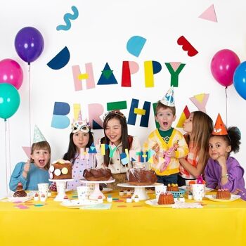 8 Gobelets en carton : Happy Birthday 3
