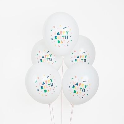 5 Happy Birthday Balloons