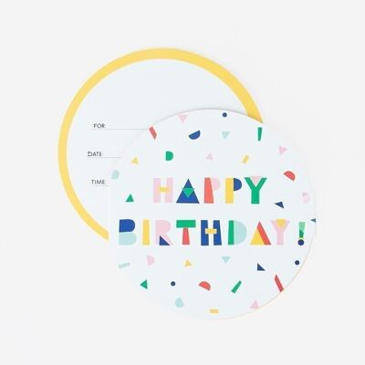 8 Happy Birthday invitations