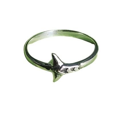 Affascinante anello in argento sterling 925 con coda di sirena