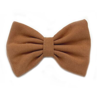 Plain caramel bow tie