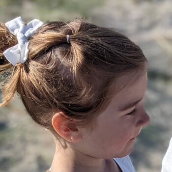 Pinces à cheveux avec nœud en coton léger 3