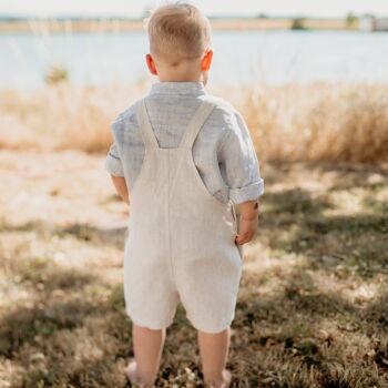 Chemise en lin à courte patte de boutonnage 7