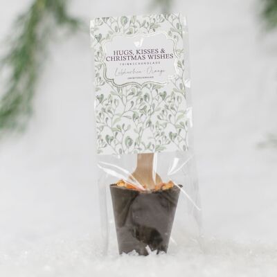 Beber chocolate, pan de jengibre y naranja “Abrazos, besos y deseos navideños”