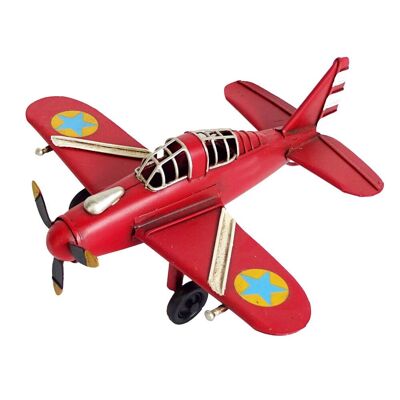 Red Airplane Miniature Tin Model