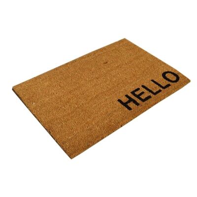 Doormat with Hello motif