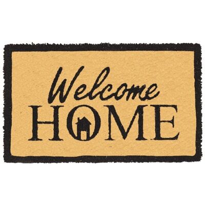 Welcome Home pattern brown doormat