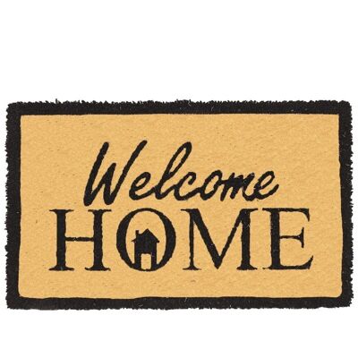 Welcome Home pattern brown doormat