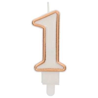 Candle Simply Chic Gold Number 1 - 9 cm