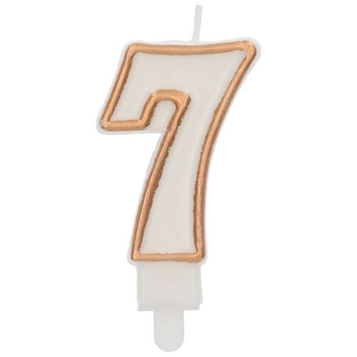 Candle Simply Chique Gold Number 7 - 9 cm