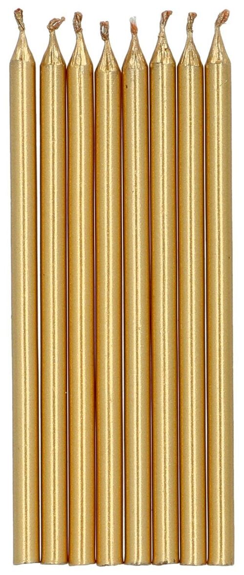 Candles Gold - 10 cm - 24 pieces