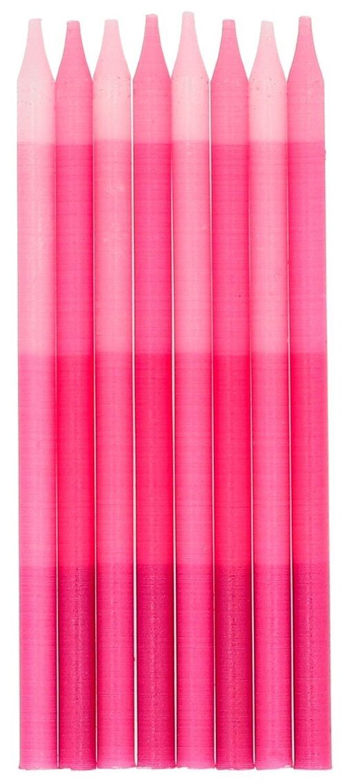 Candles Shades Of Pink - 10 cm - 24 pieces