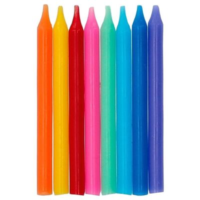 Velas Color Pop - 6 cm - 16 piezas -