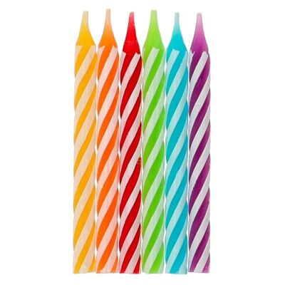 Candele Rainbow Twist - 6 cm - 10 pezzi